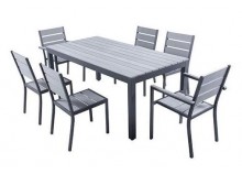 Ensemble MAGDA - Table de jardin 180 cm + 4 chaises + 2 fauteuils